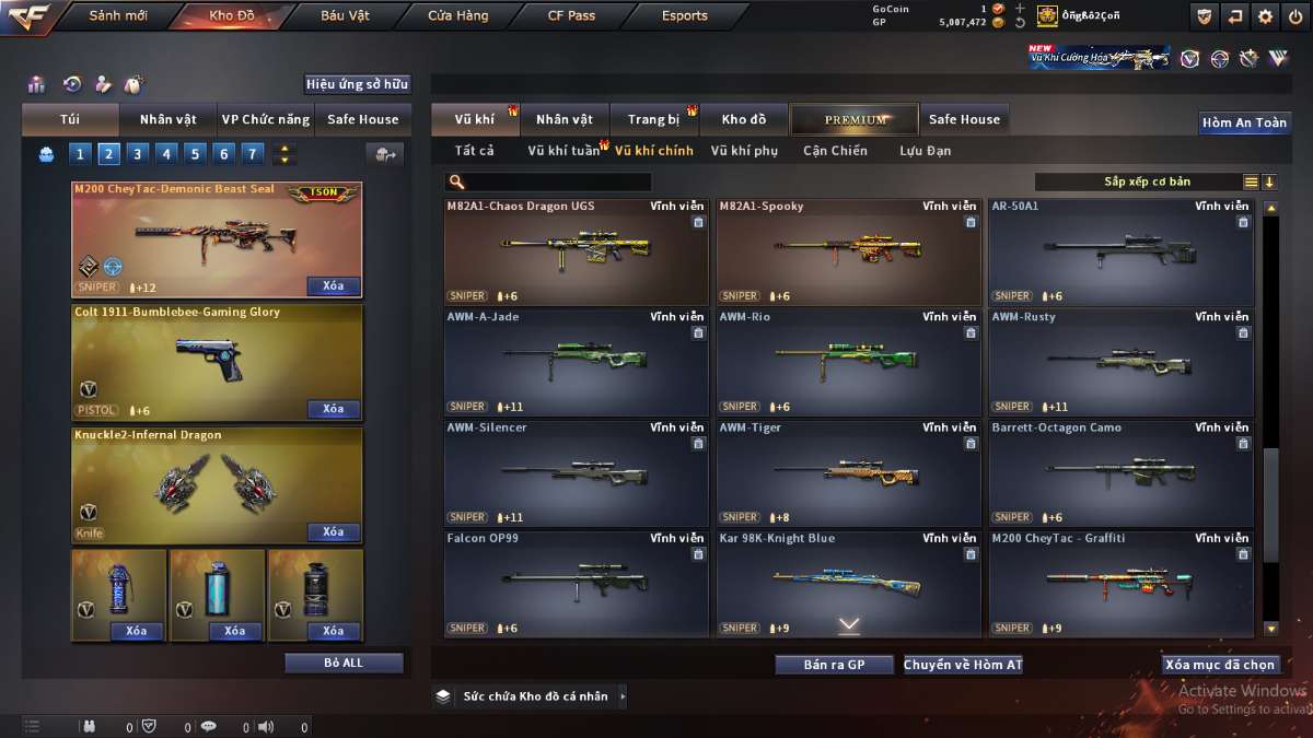 shop acc cf uy tin gia re